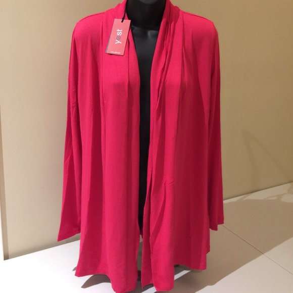 Yest Yessica Ladies Short Cardigan Sweater Cerise Pink 80474B Various Sizes - Picture 11 of 16